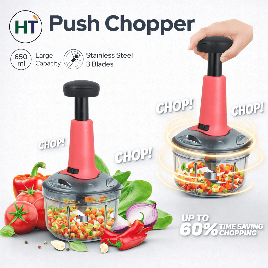 Roto Push Chopper – Ultra Fast Vegetable & Onion Cutter
