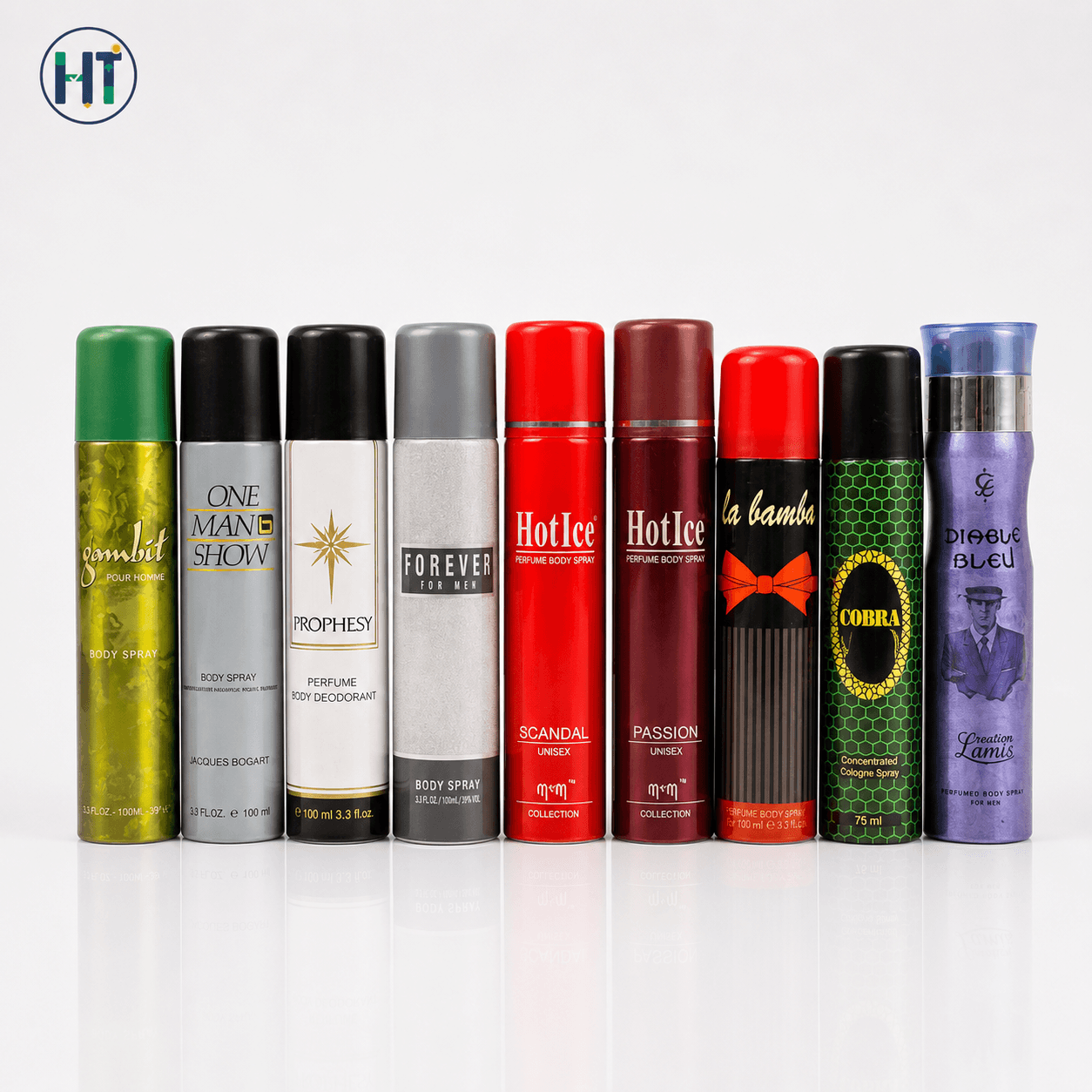 9 PCS Premium Body Spray Combo Pack – 100ML Each