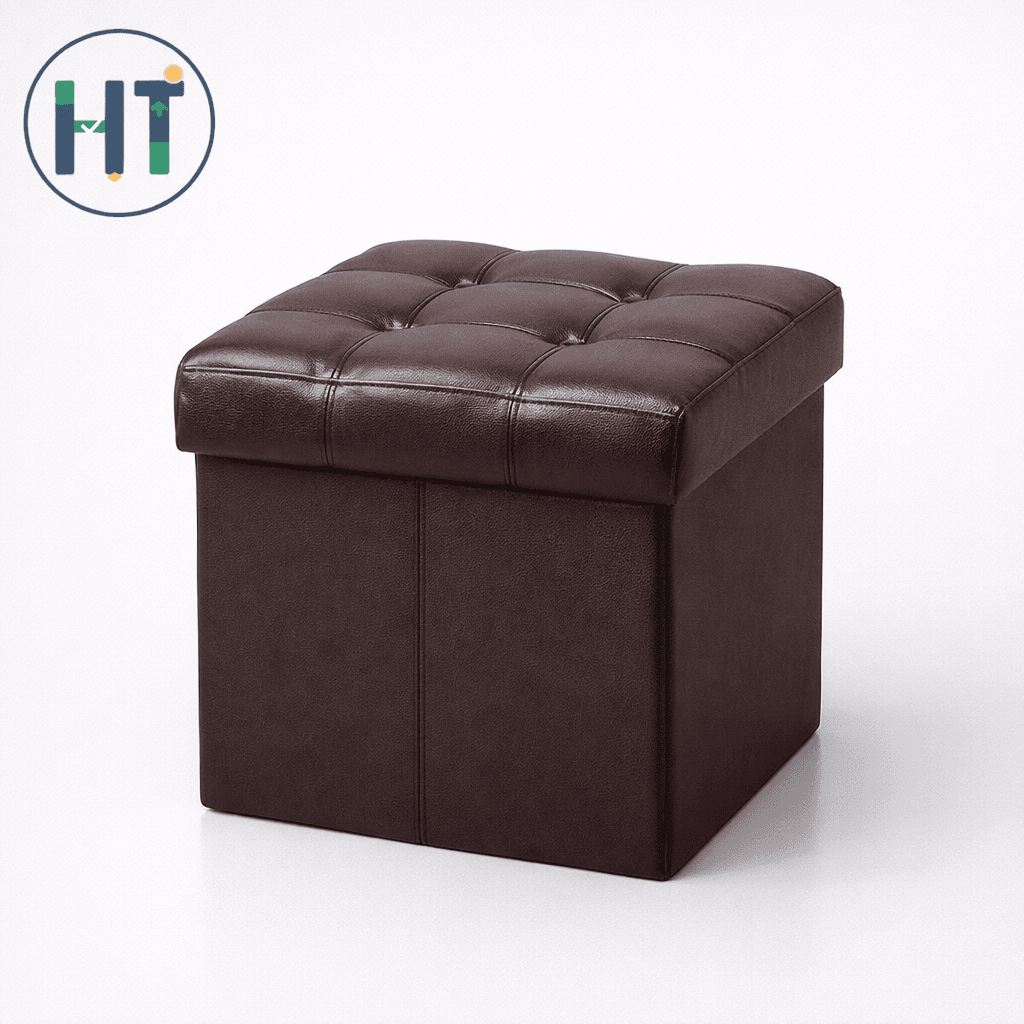 Square Shape PU Leather Rest Stool 13"13"13" -