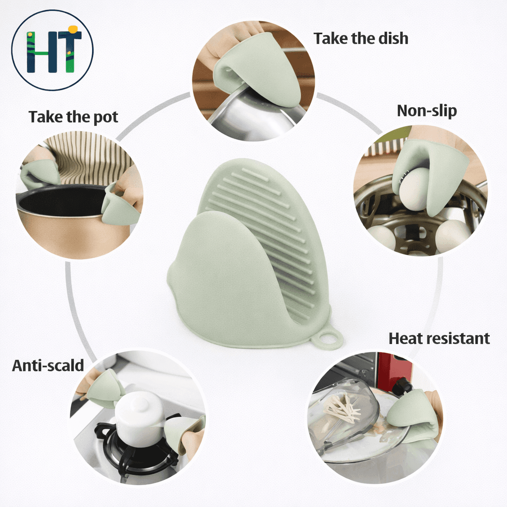 Silicone Heat Resistant Gloves দুই পিছ 2