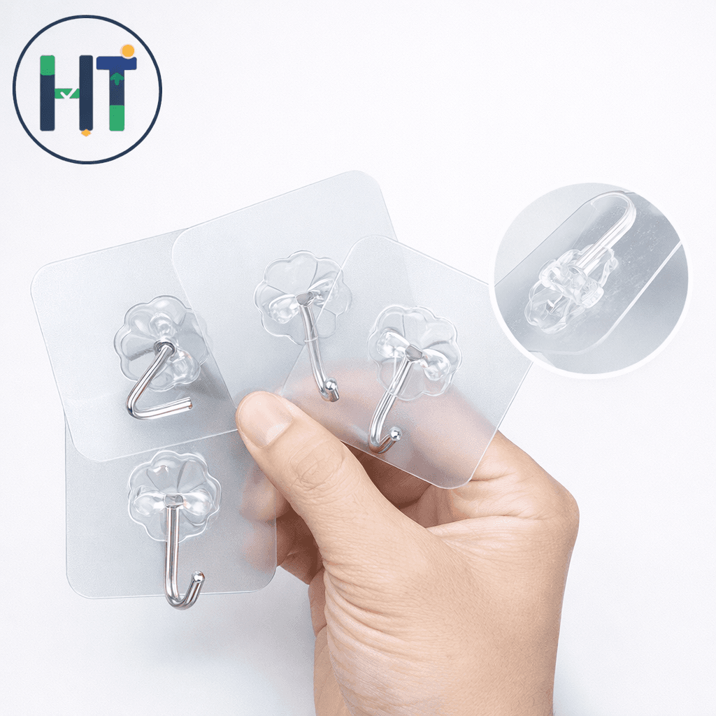 Transparent Hook Adhesive Bathroom Kitchen Wall Stickers 2