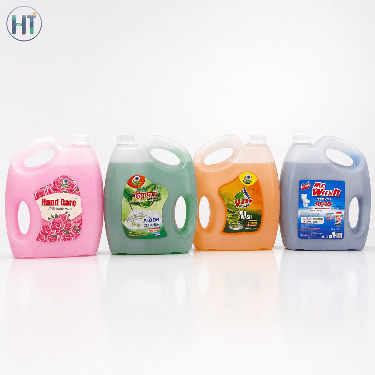 4 Pcs Cleaning Combo Pack – Hand Wash, Floor Cleaner, Dish Wash & Power Plus Wash 5L Each