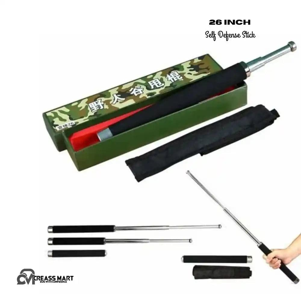 Metal Extendable Self-Defense Stick With Bag 3