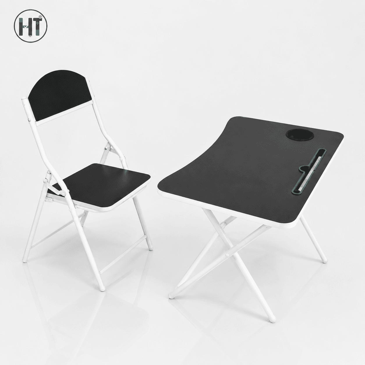 Foldable Laptop Study Table with Chair Set 2