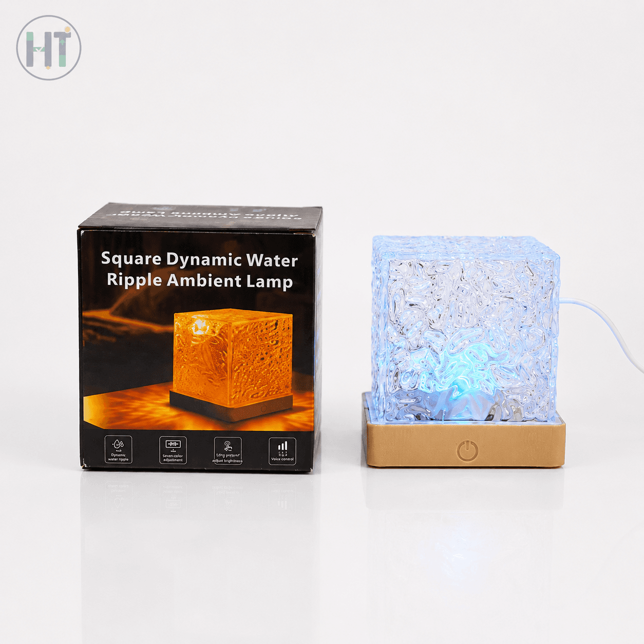 Square Dynamic Water Ripple Ambient Lamp