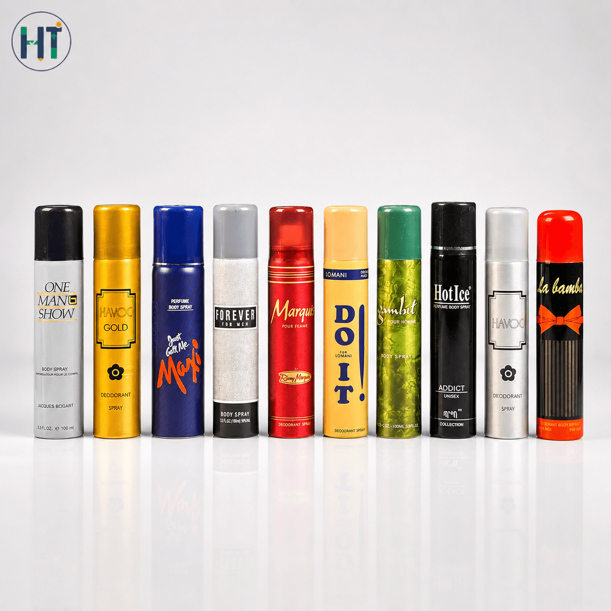 10 Pcs Premium Body Spray & Deodorant Combo Pack (Mixed Brands Collection) 2