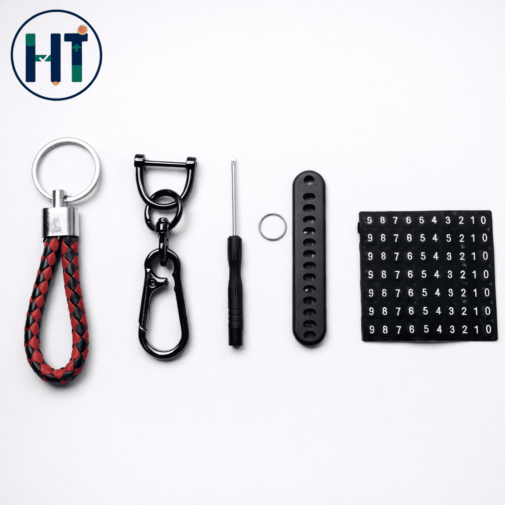 Key Ring with Phone Number 2