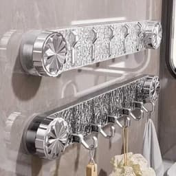 5 Hook Bathroom Towel Rack Wall Mounted Holder (Multicolor)
