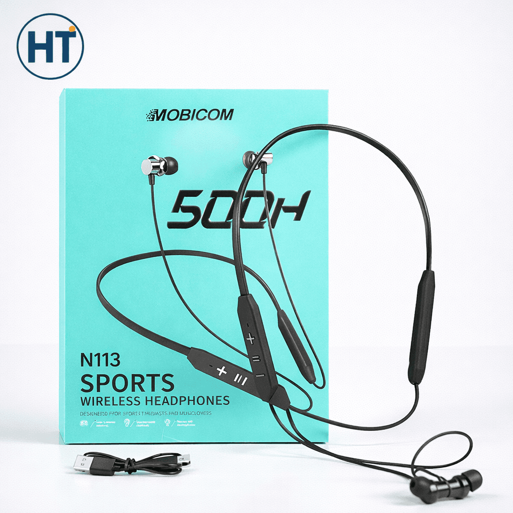 MOBICOM N113 Sports Wireless Headphones – 500H