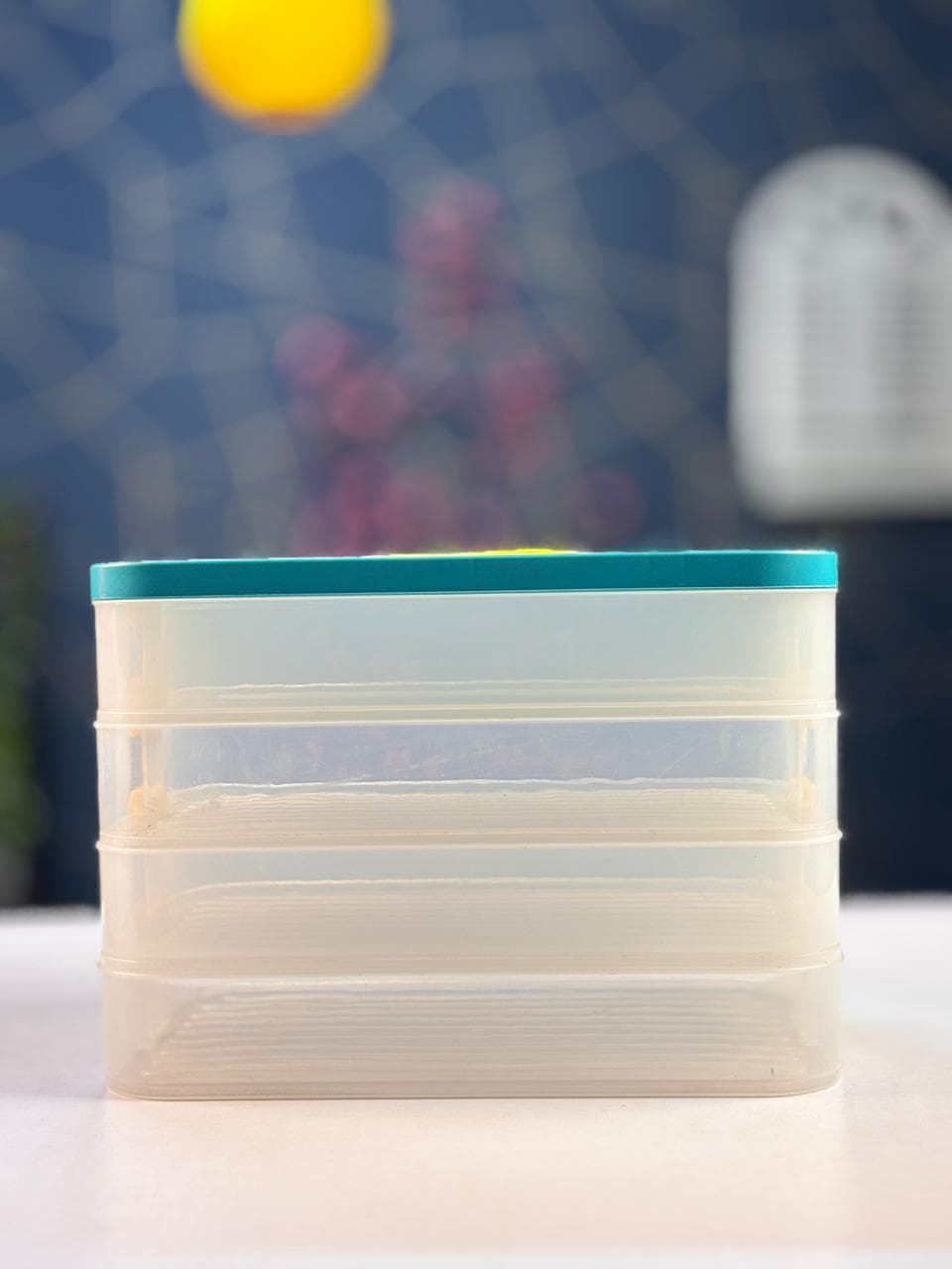 4 Layer Transparent Storage Box with Lock Clasp