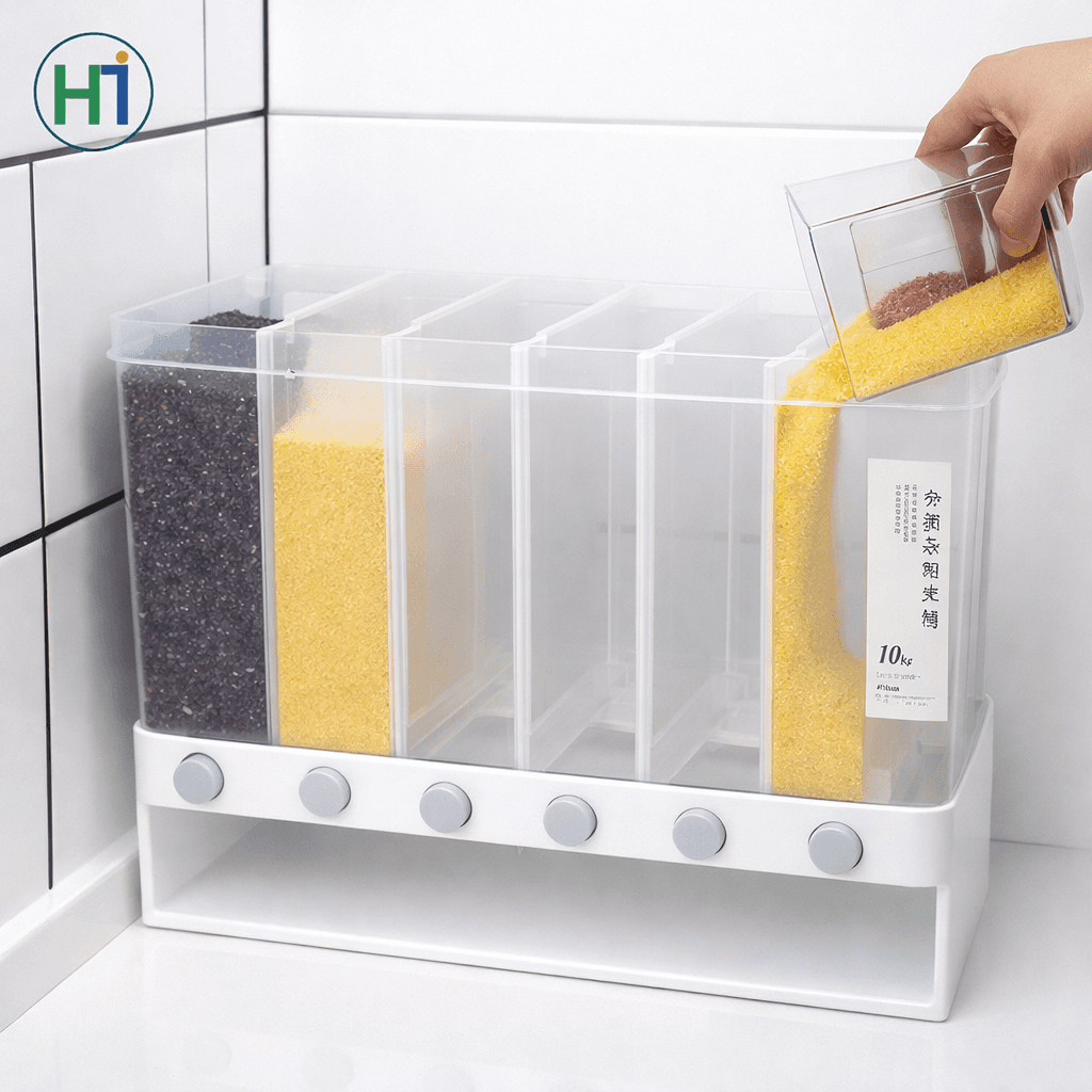 6-Grid Wall Mounted Food Storage Organizer