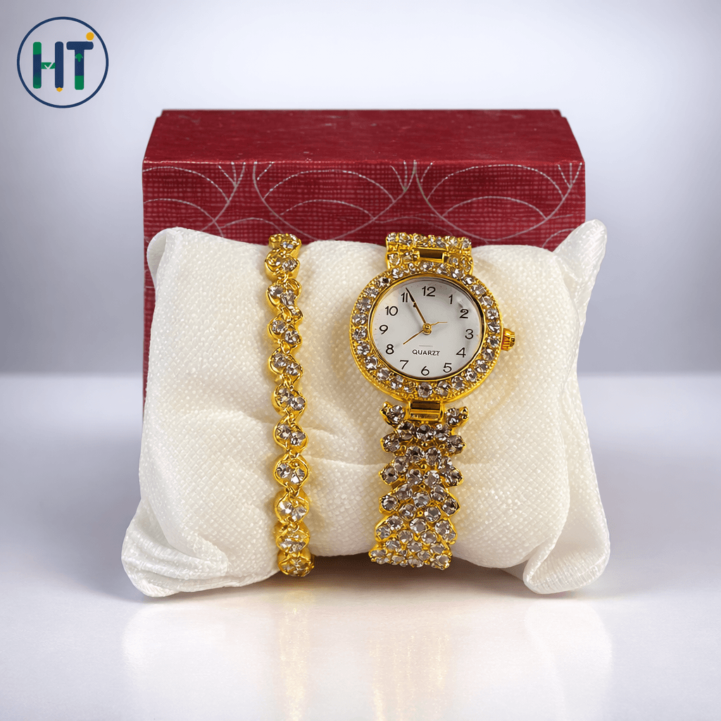 Elegant Luxury Full Diamond Quartz Watch