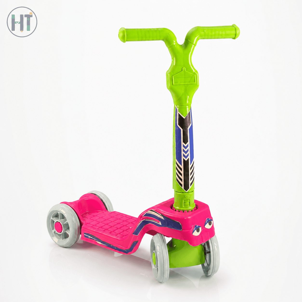 FITNESS WORLD Kick Scooter for Kids – 4 Wheel Scooter for Boys & Girls, Lightweight, Colorful, Stabl 2