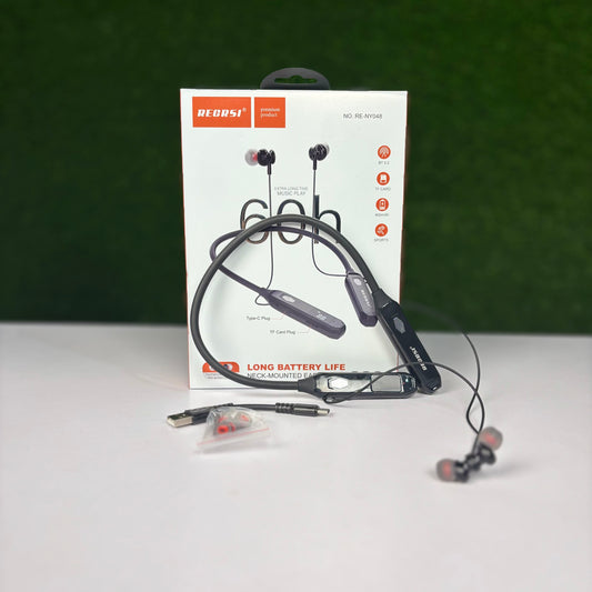 Regrsi RE-NY048 Wireless Sports Neckband 60 Hours Backup