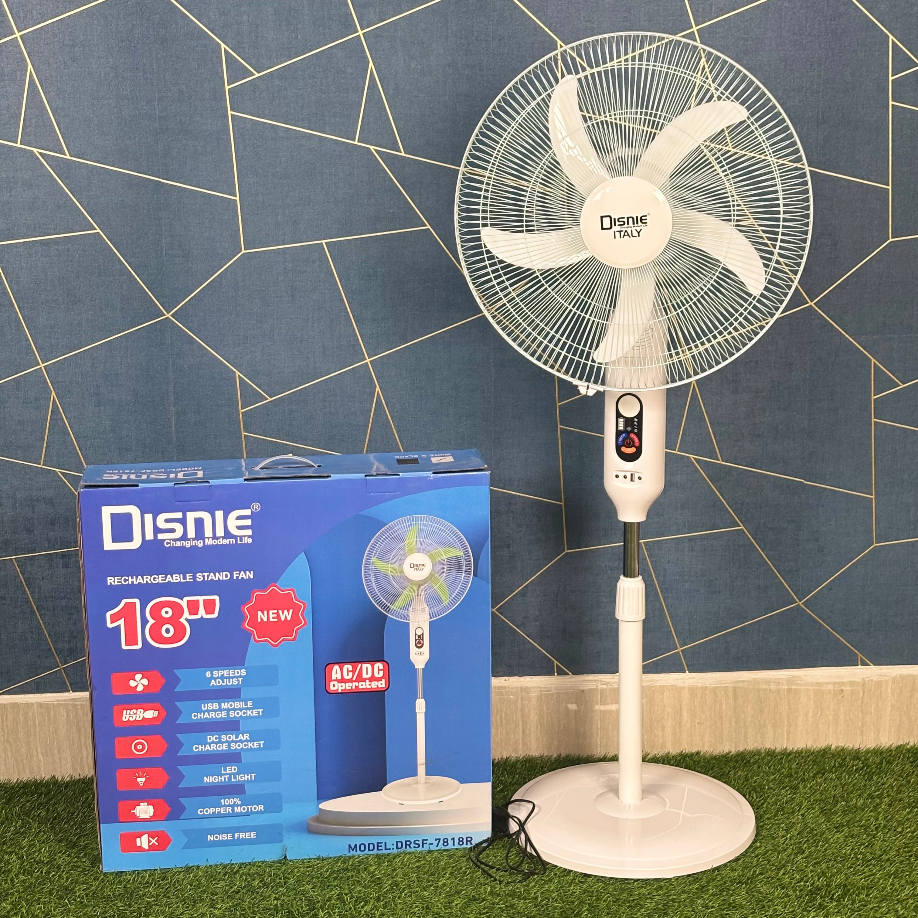 Disnie Rechargeable Stand Fan DRSF-7818R