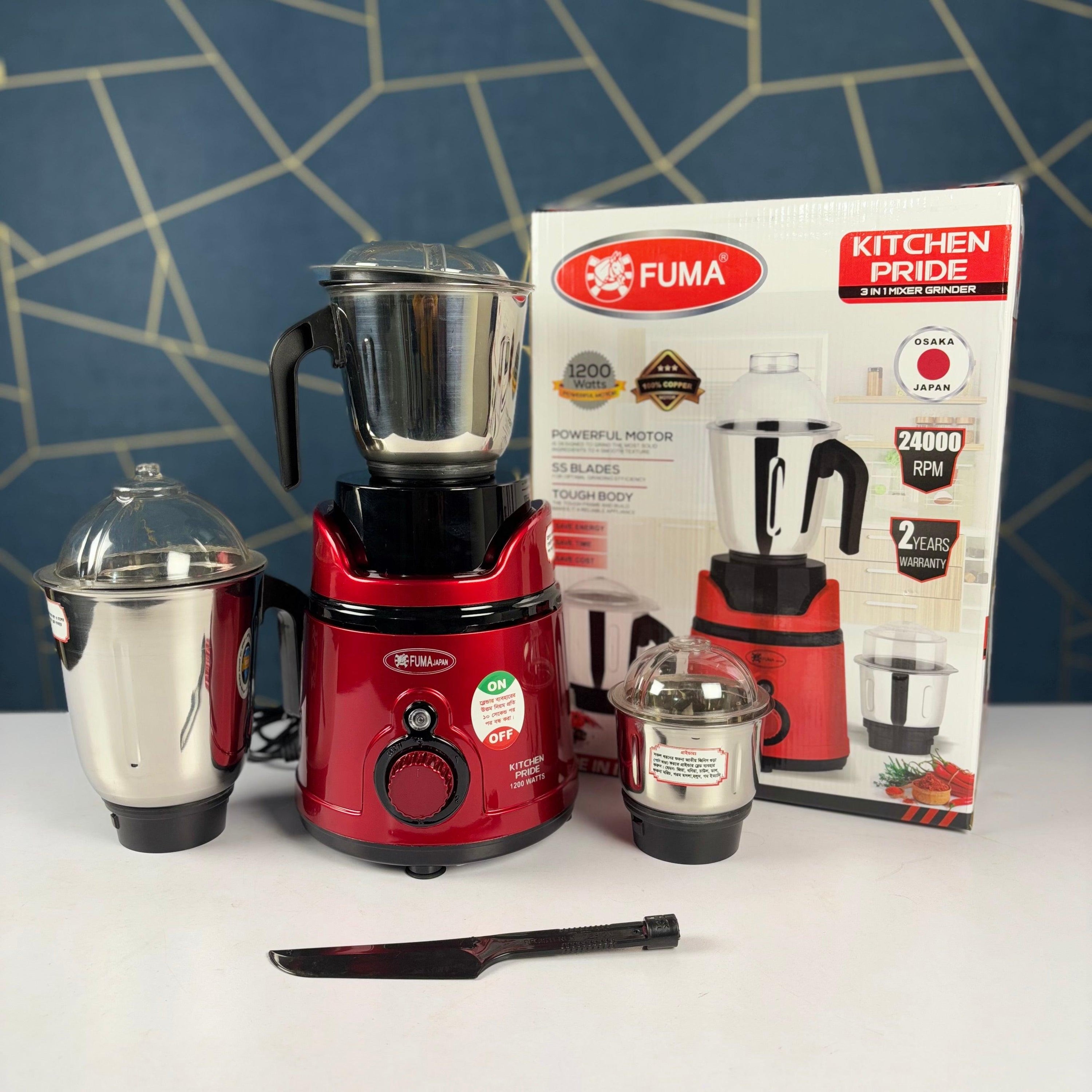 Fuma Pride Kitchen 3 In 1 Mixer Grinder 1200W