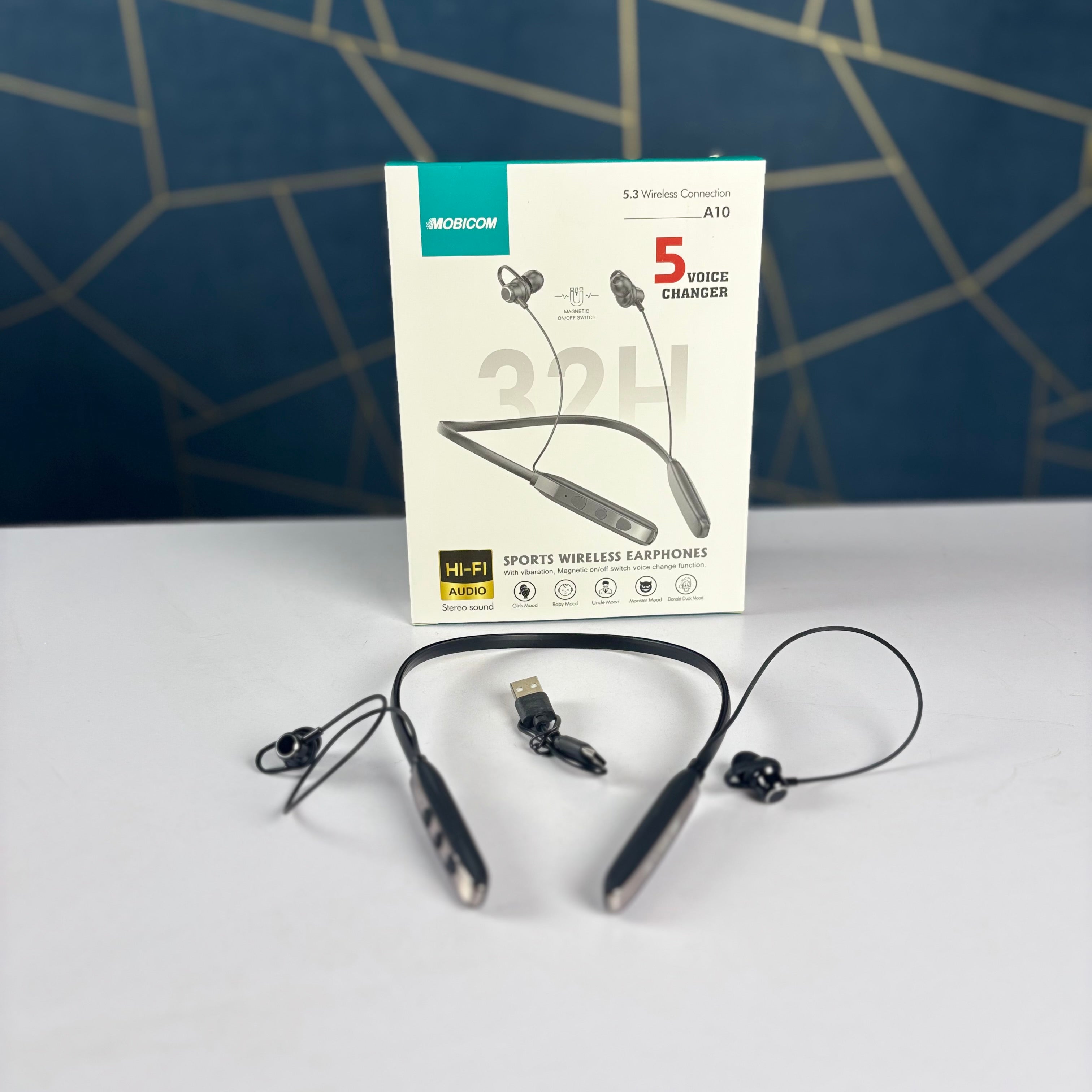 Mobicom Sports Wireless Neckband 5 Voice Changer A10