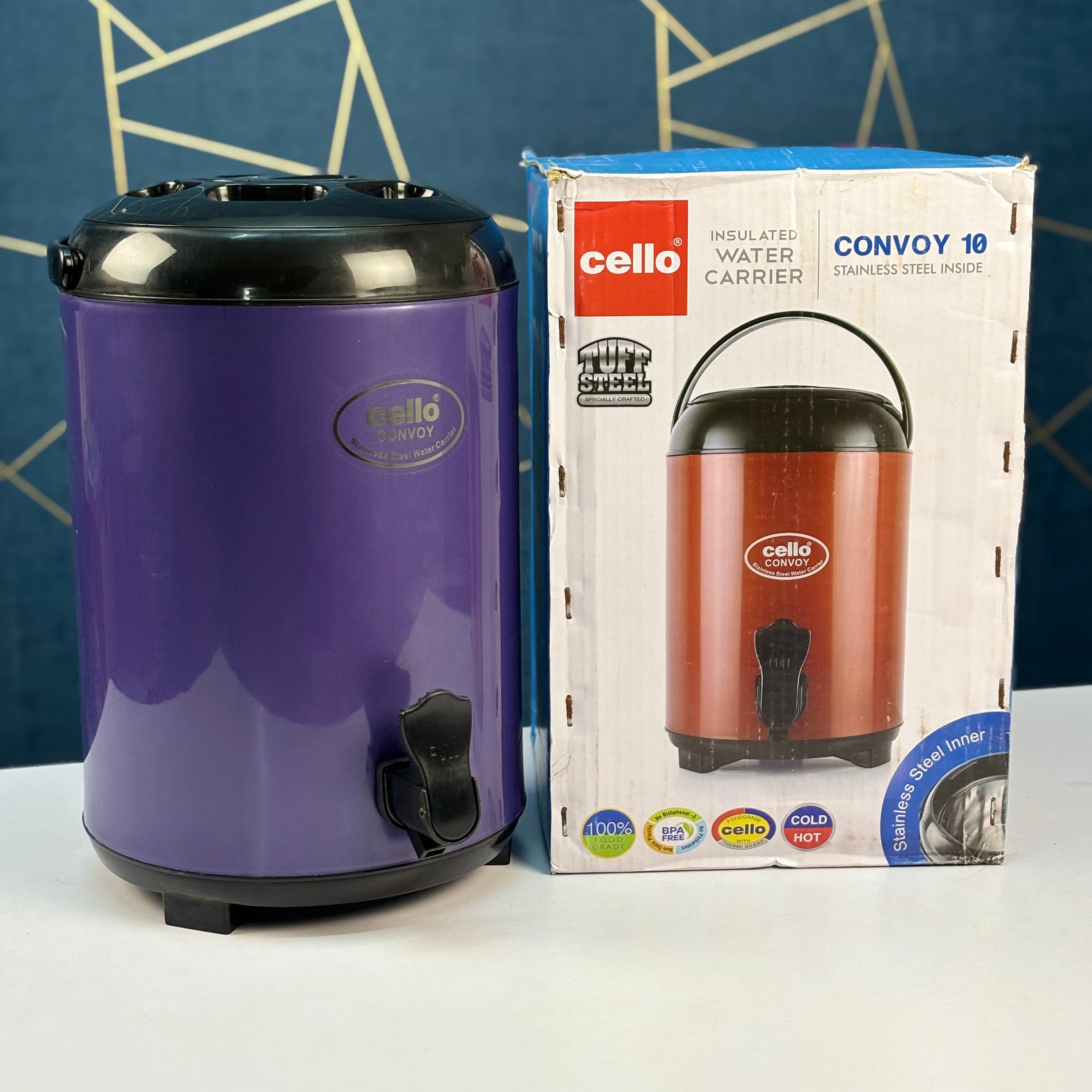 Cello Convoy 10 Stainless Steel Insulated Water Carrier