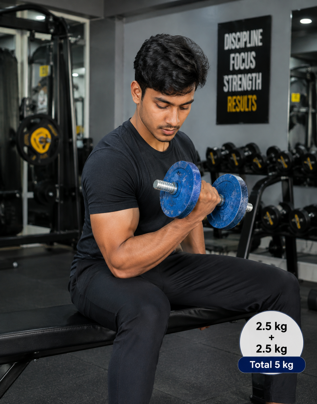 Iron Dumbbell Set – Total 5 KG