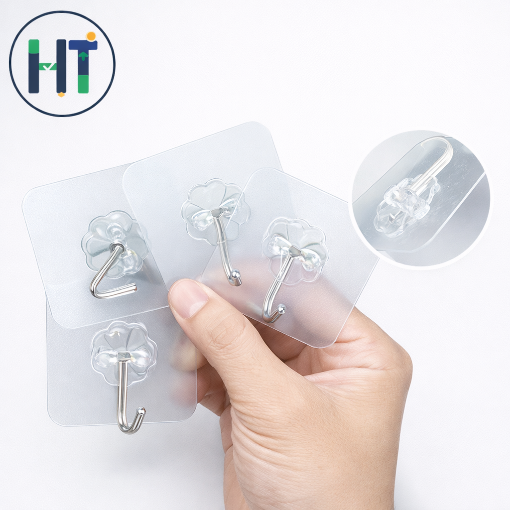 Transparent Hook Adhesive Bathroom Kitchen Wall Stickers