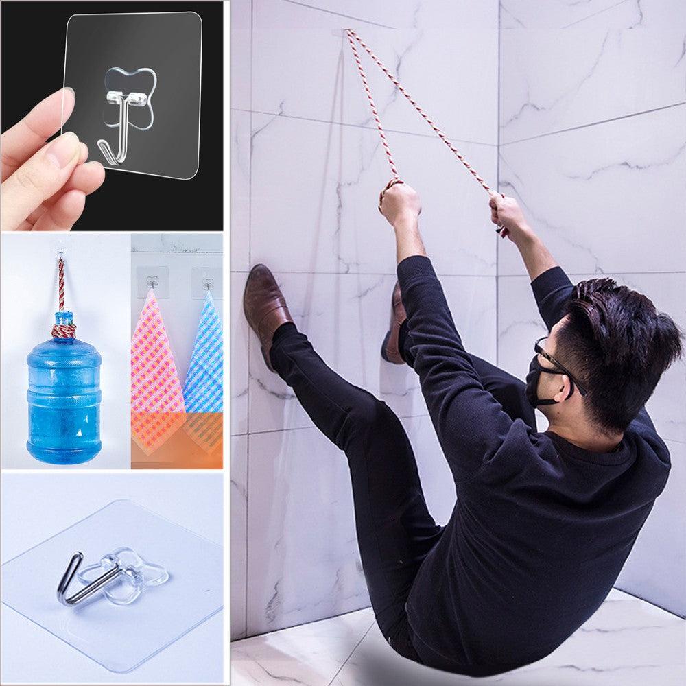 10 Pieces Transparent Hook Adhesive Bathroom Kitchen Wall Stickers - HT Bazar