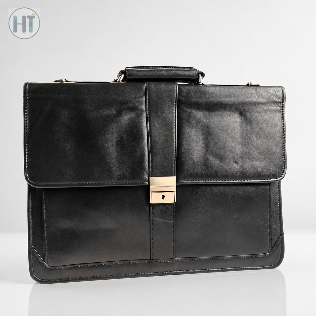 Premium leather briefcase