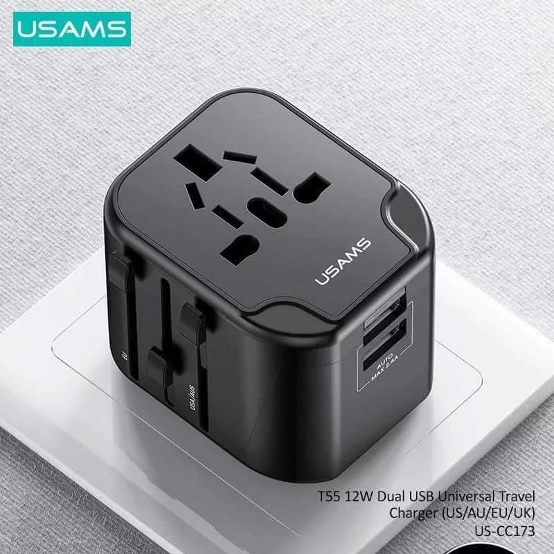 12W Dual USB Universal Travel Charger - HT Bazar
