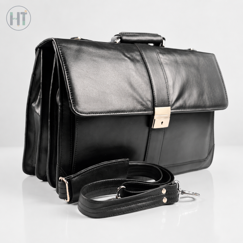 Premium leather briefcase