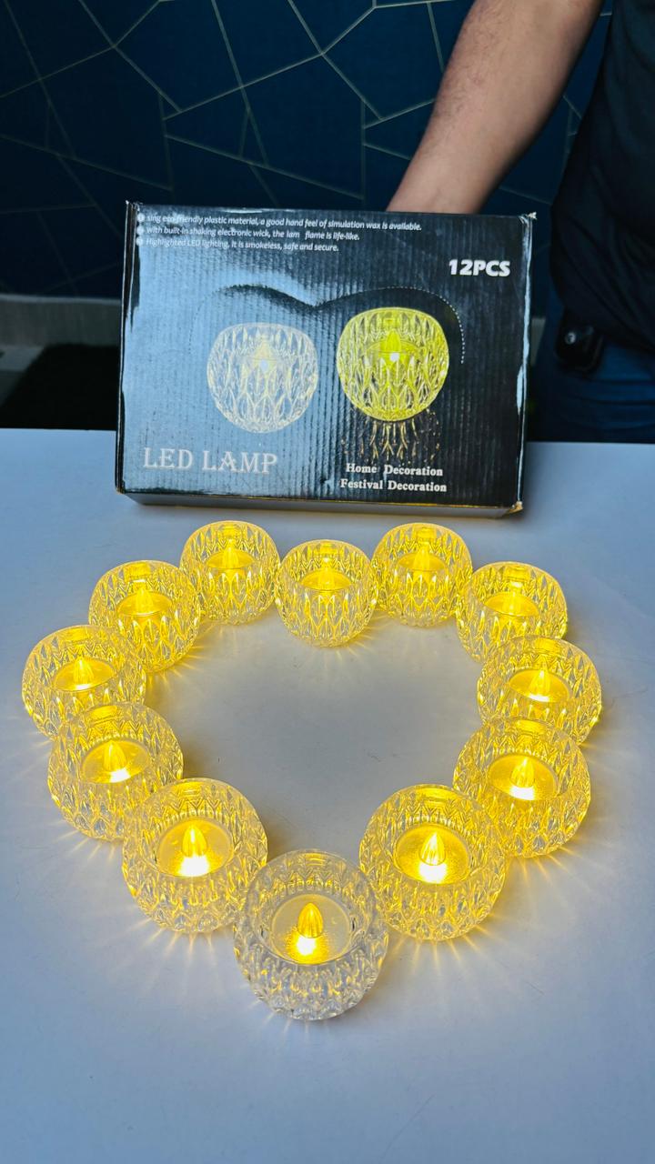 Round LED Crystal Candle Light 120Tk/Pcs