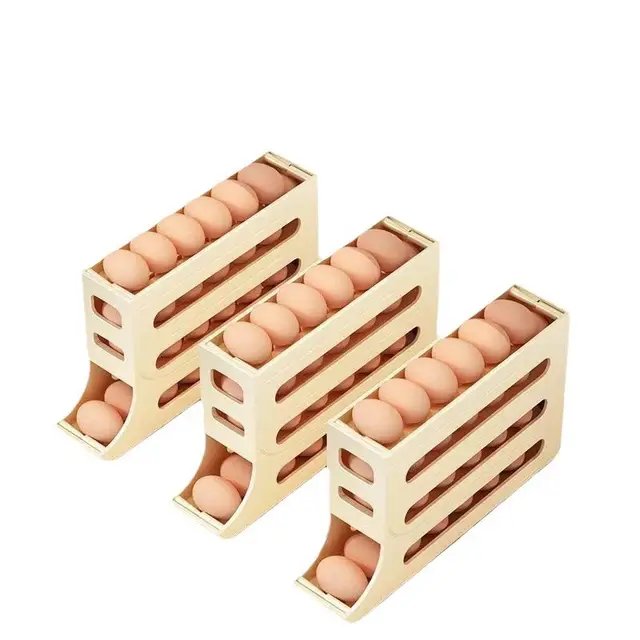 4-Layer Egg Storage Box Organizer