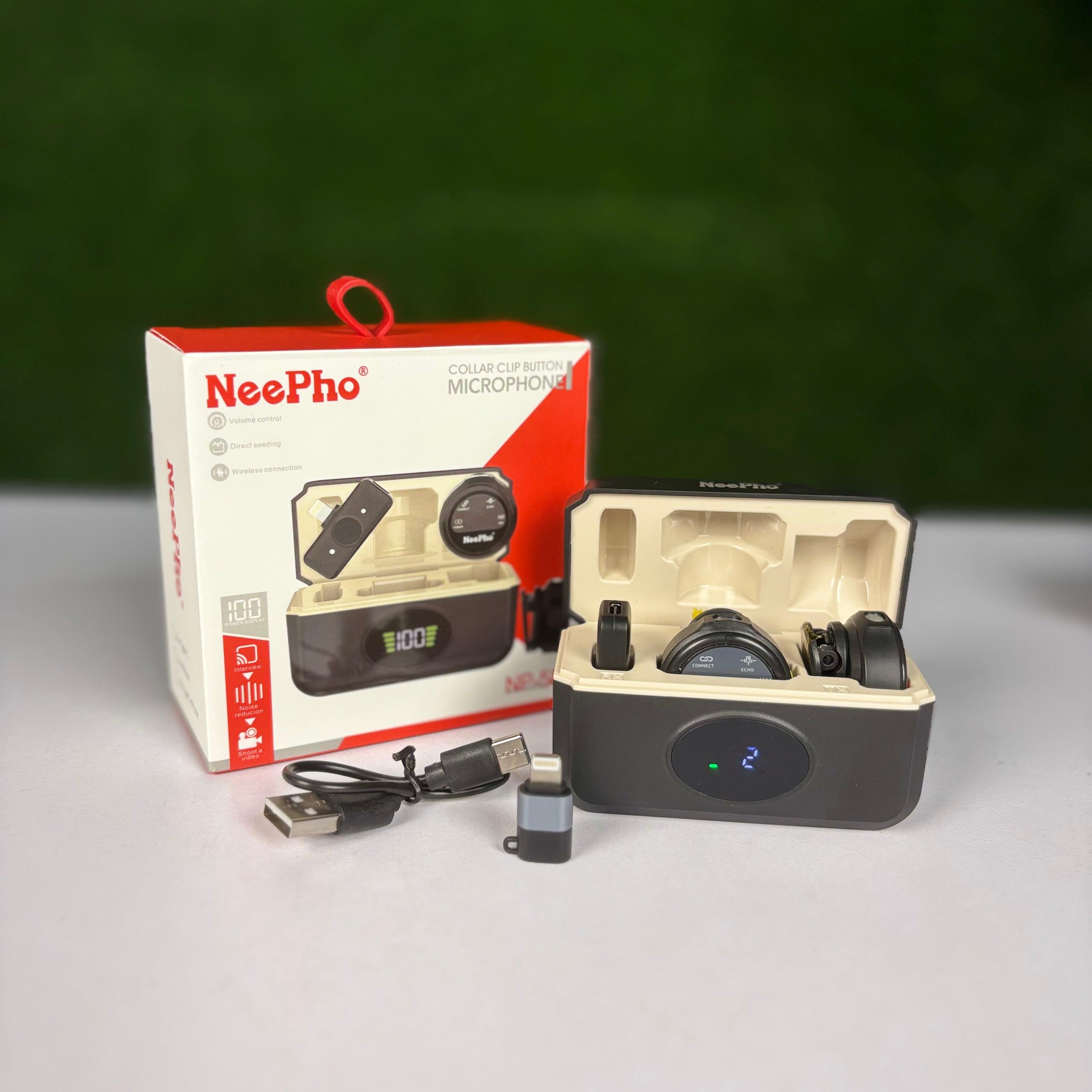 Neepho NP58 Collar Clip Button Wireless Microphone