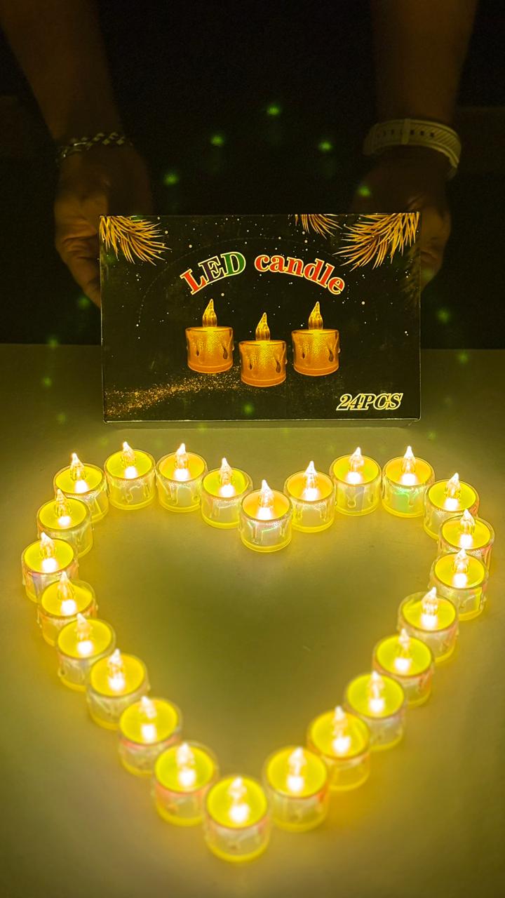 Flameless LED Tea Light Candles 80Tk/Pcs