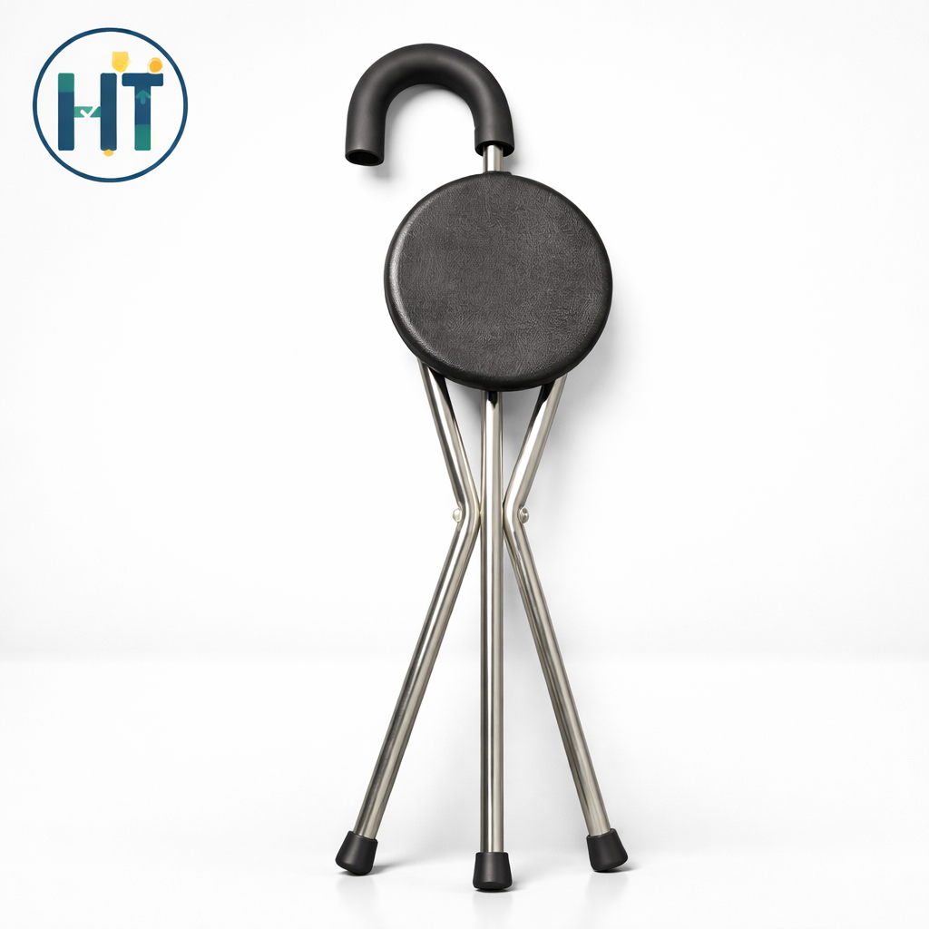 Portable Folding Stool with Backrest