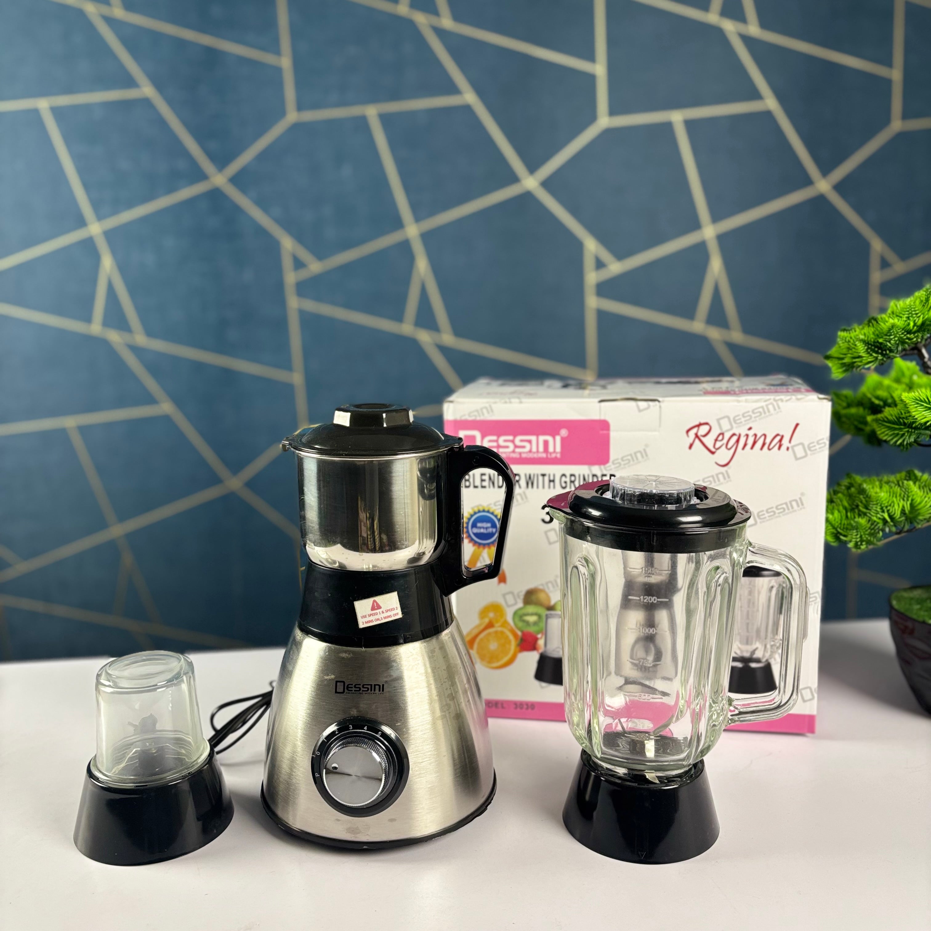 Dessini Regina 3 in 1 Blender with Grinder 3030