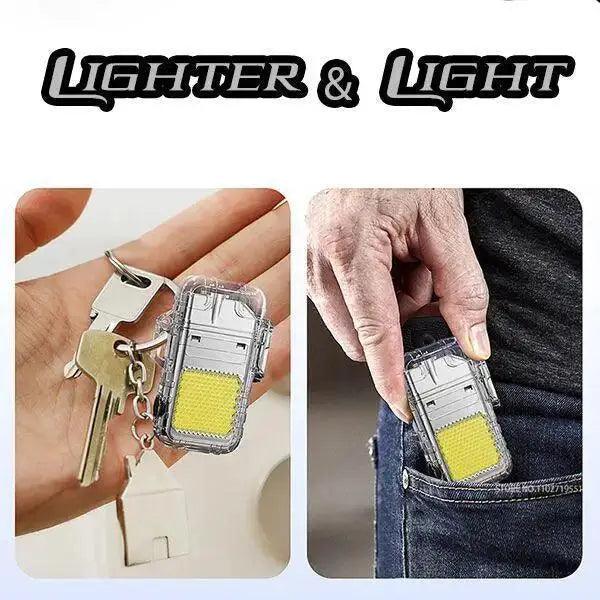 2 in 1 Mini Rechargeable Lighter - HT Bazar