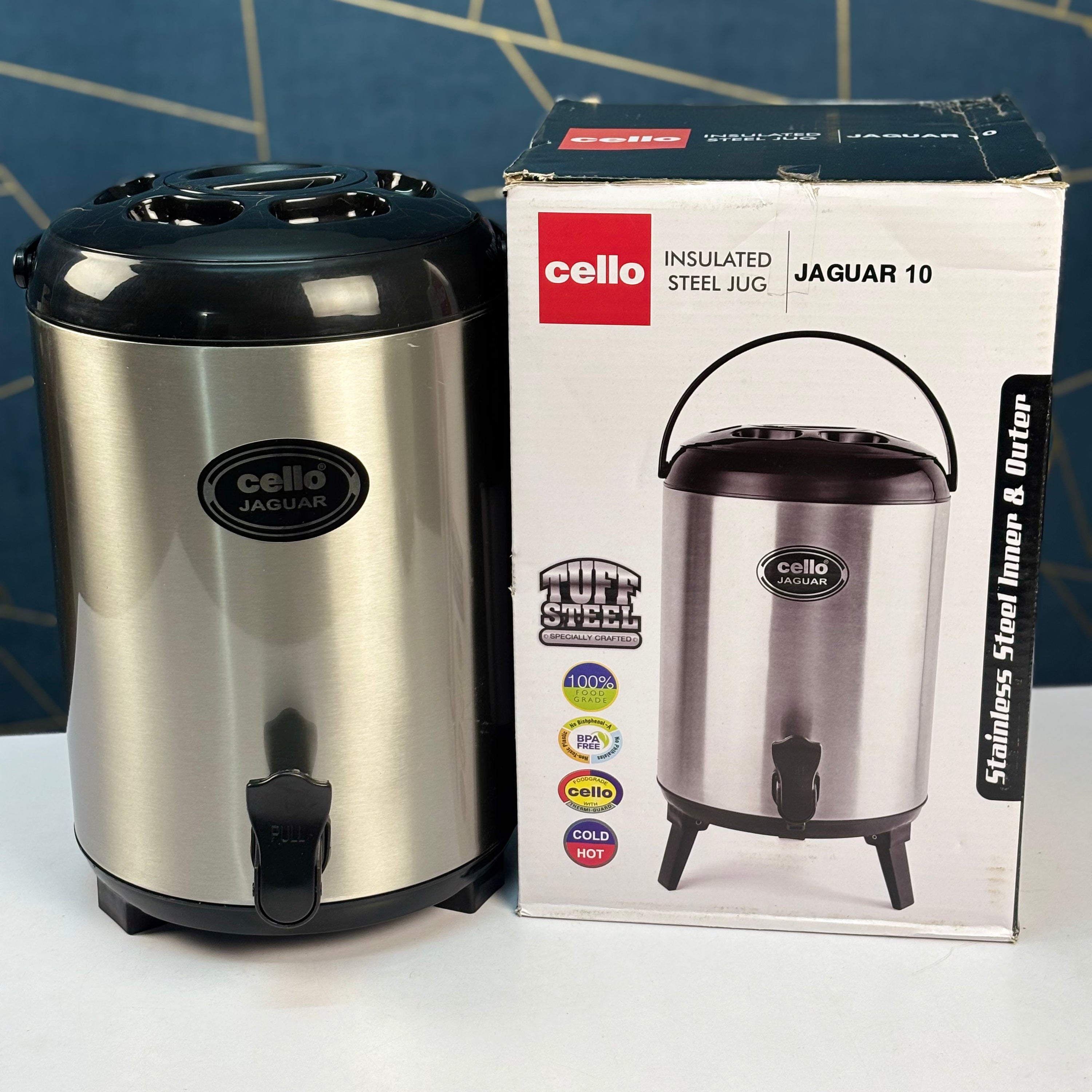 Cello Jaguar 10 Stainless Steel Insulated Water Carrier