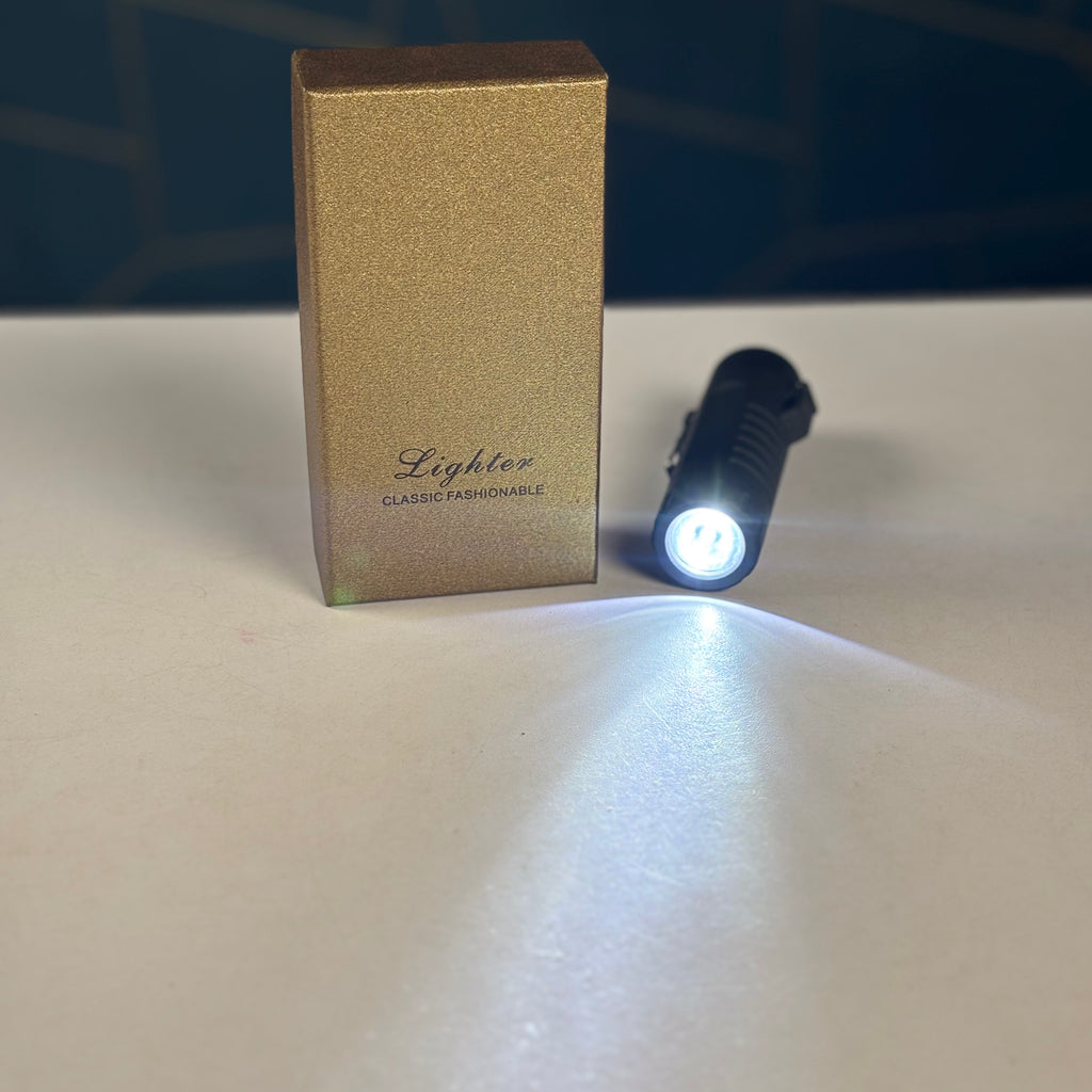 Classic Fashionable Lighter with LED Torch Light