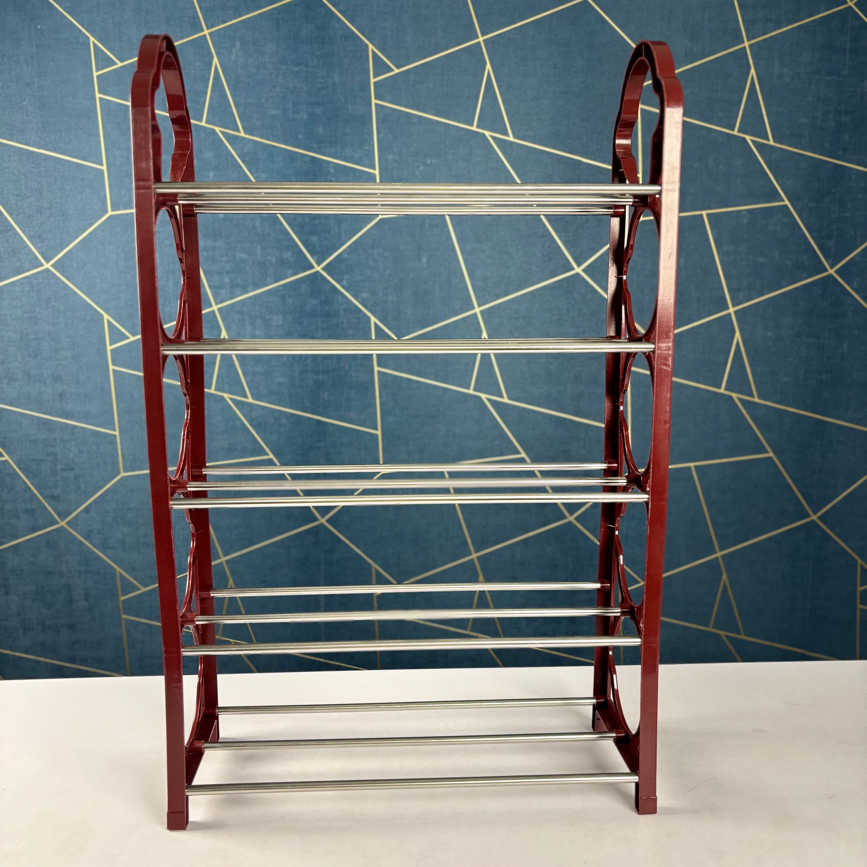 5 Layer Shoe Rack Plastic and Aluminum Metal