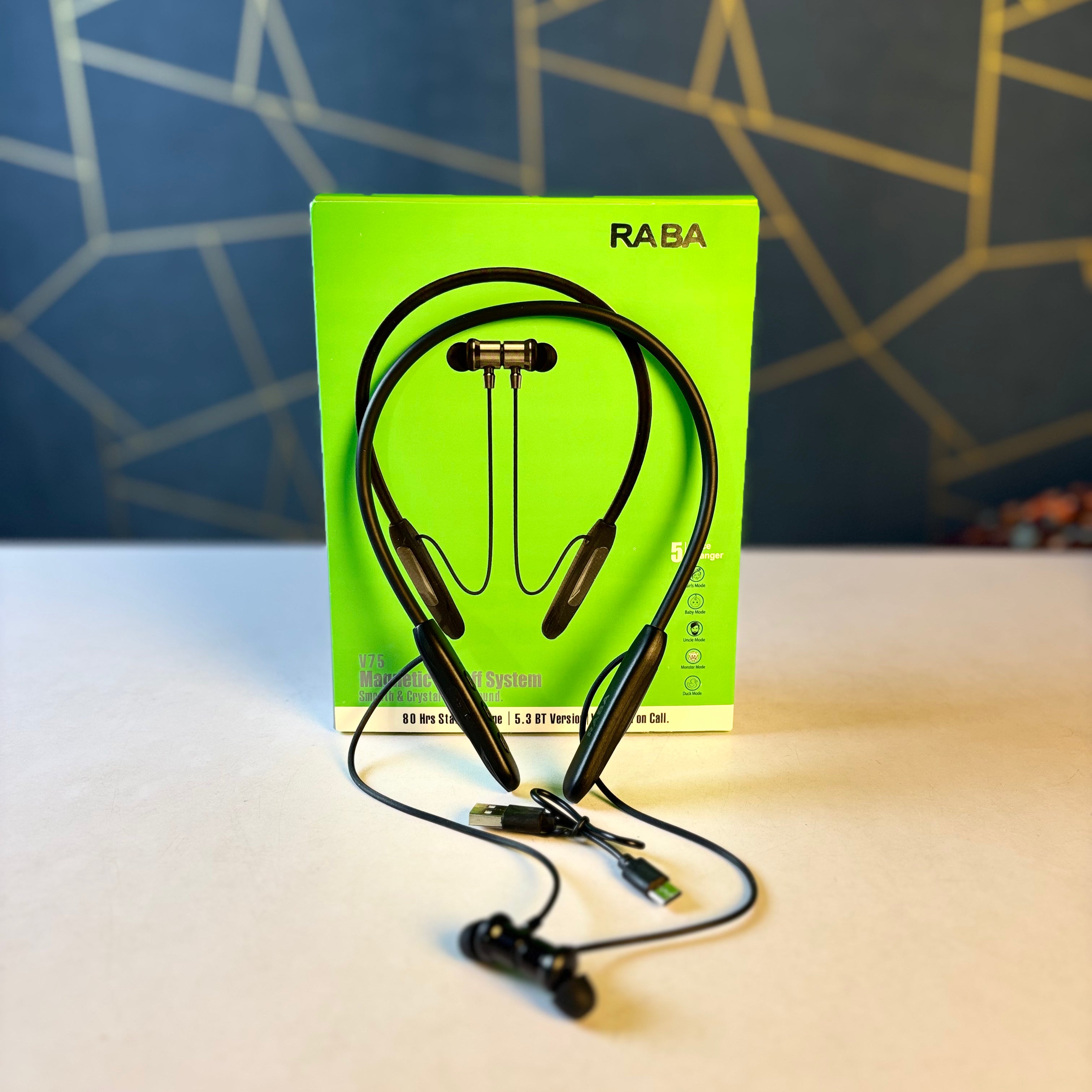 Raba magnetic wireless Neckband 80 hours-V75