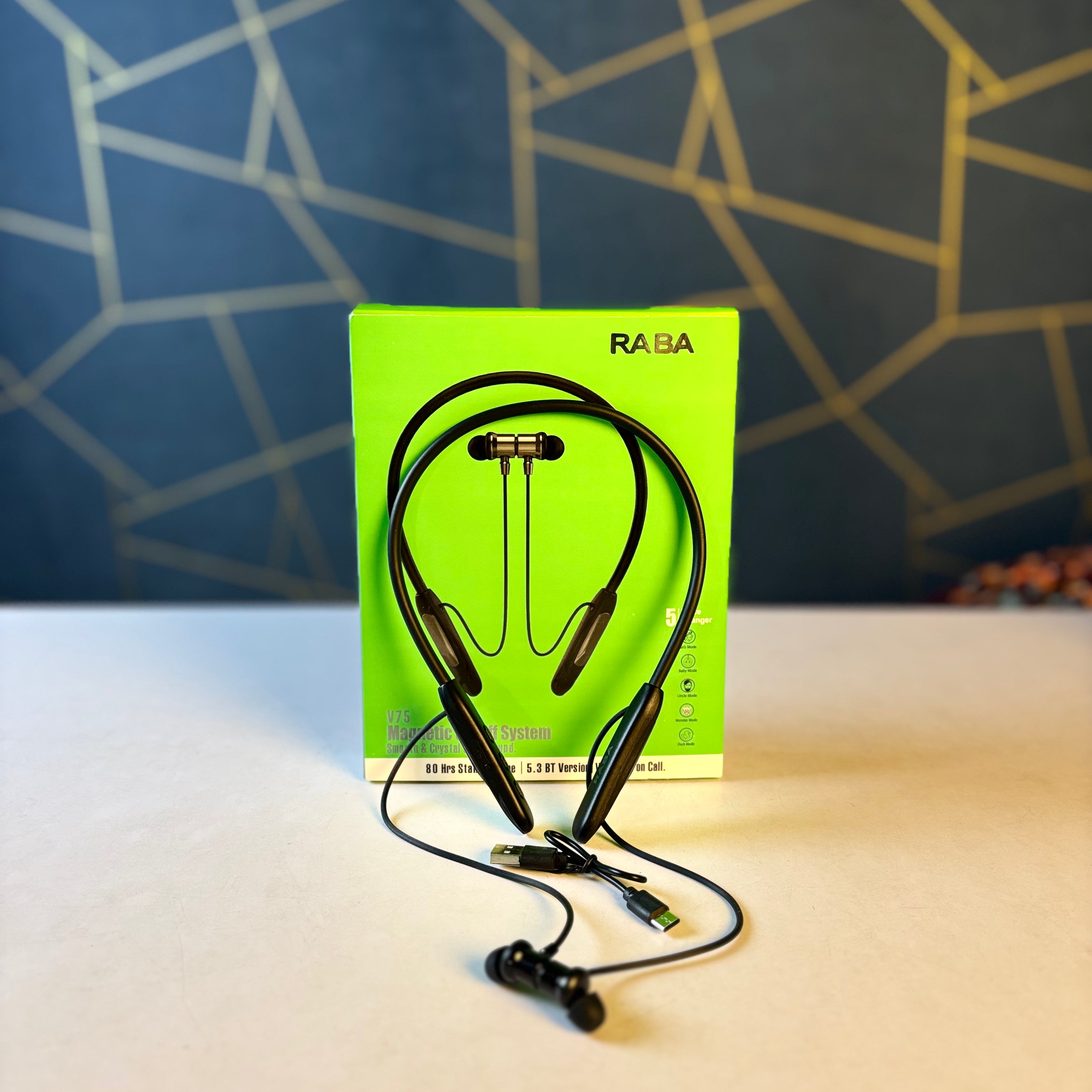 Raba magnetic wireless Neckband 80 hours-V75