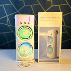 Rechargeable Remote Control Double Head Spray Cooling Fan
