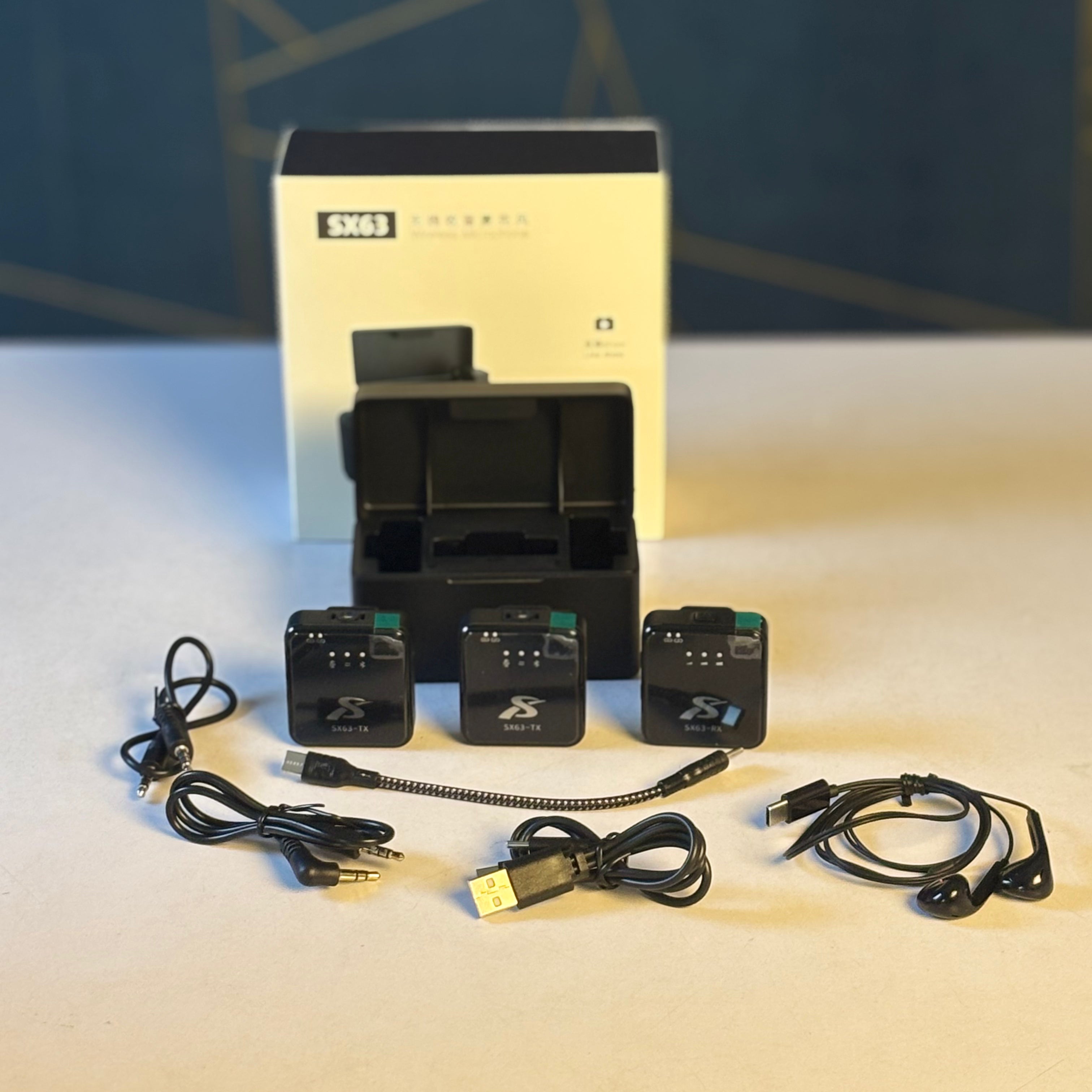 3-in-1 Wireless Lavalier Microphone-SX63