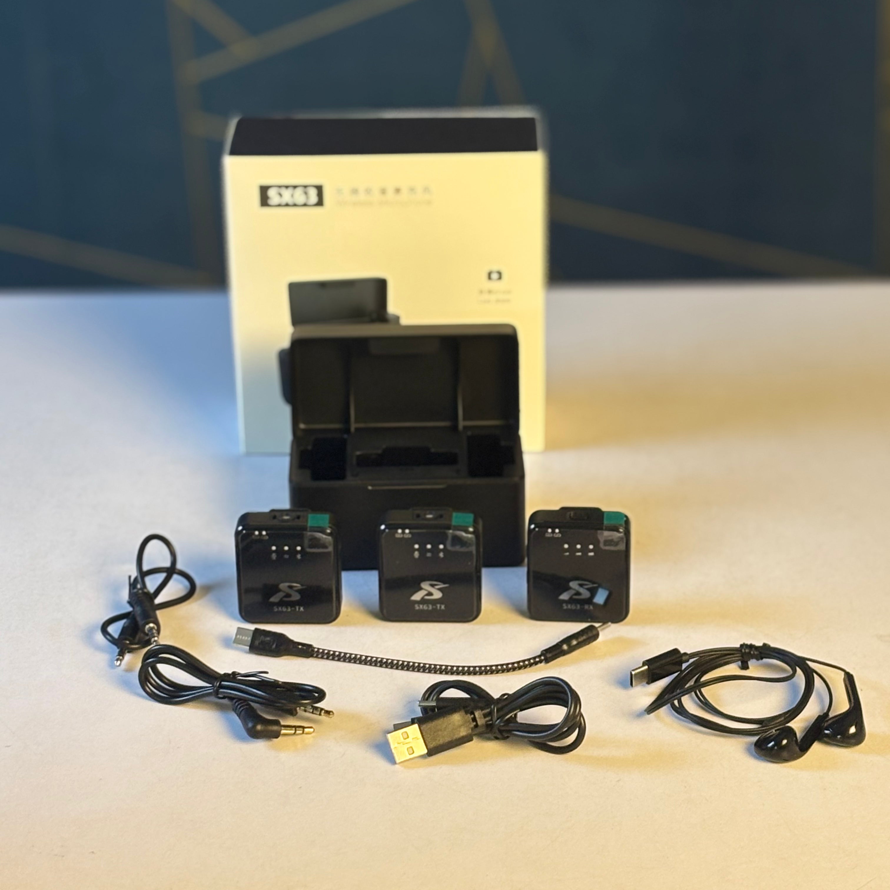 3-in-1 Wireless Lavalier Microphone-SX63