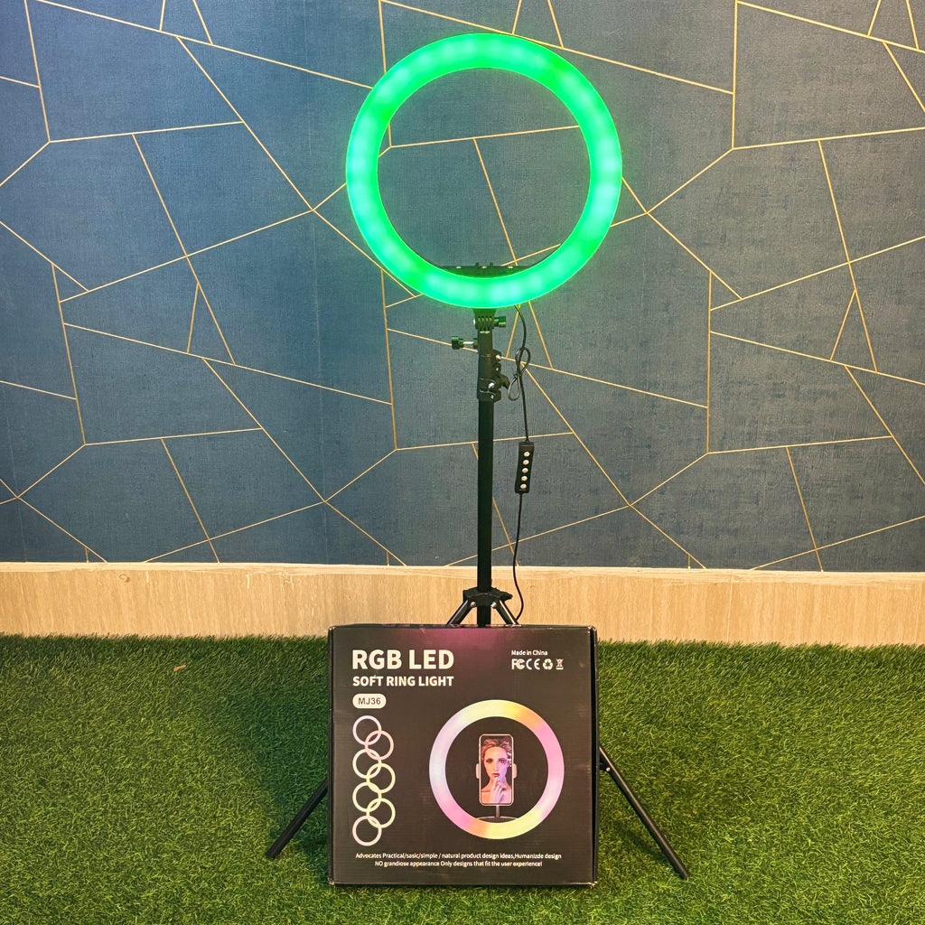 RGB LED SOFT RING LIGHT WITH STAND - MJ36
