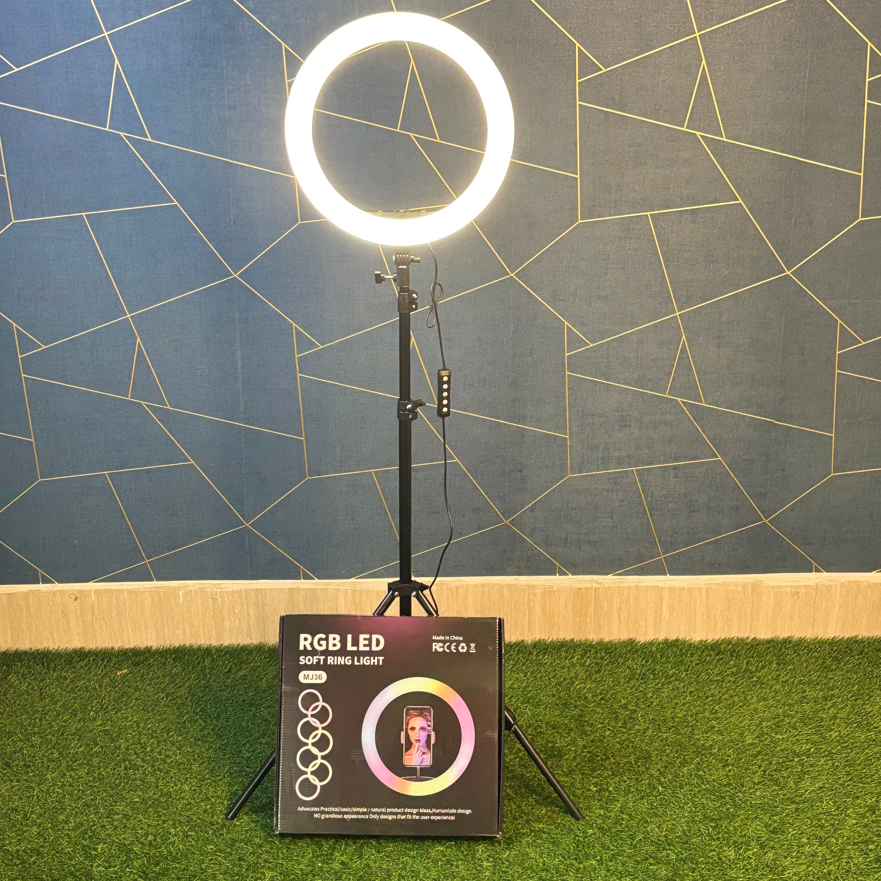 RGB LED SOFT RING LIGHT WITH STAND - MJ36