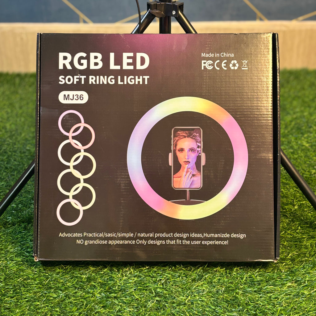 RGB LED SOFT RING LIGHT WITH STAND - MJ36