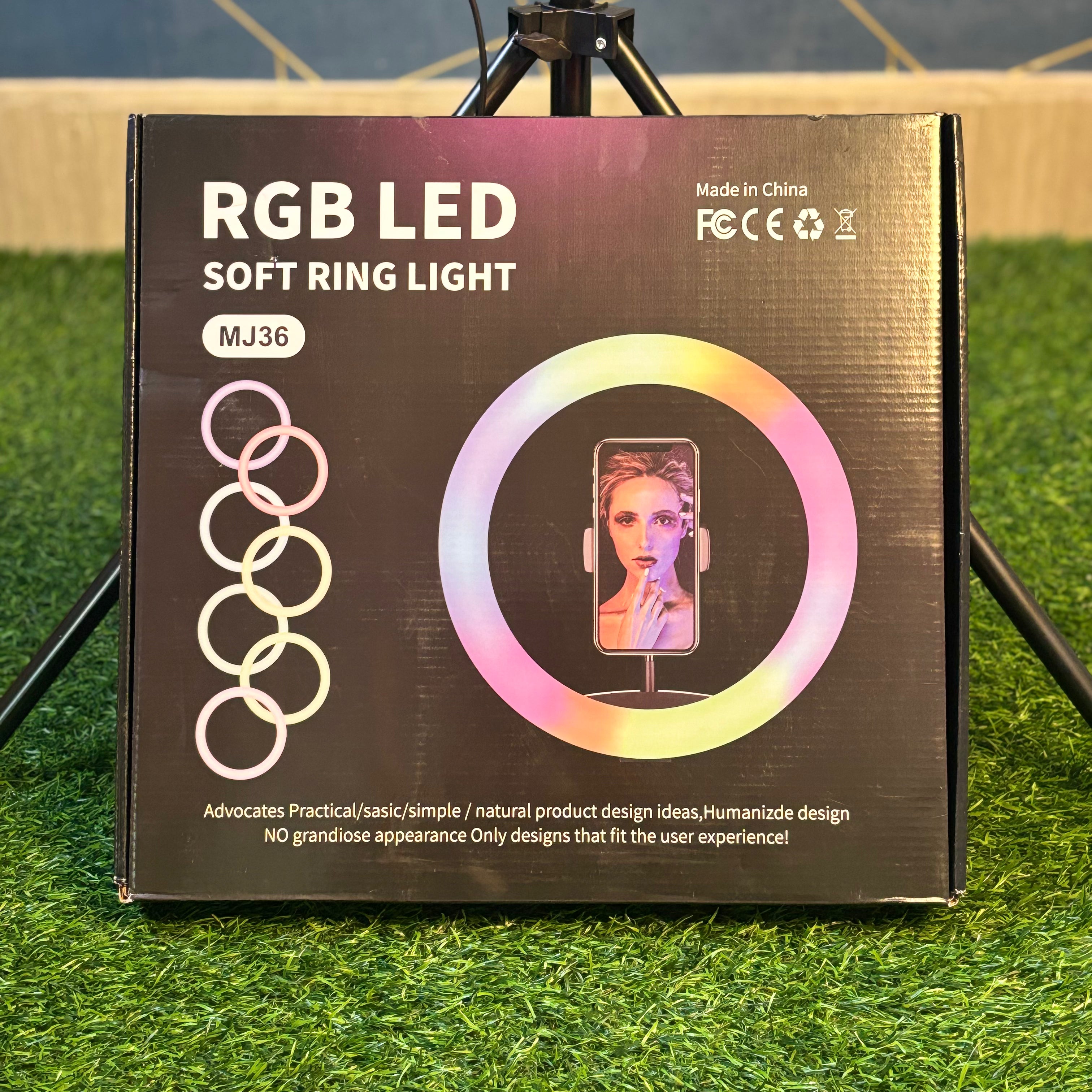 RGB LED SOFT RING LIGHT WITH STAND - MJ36