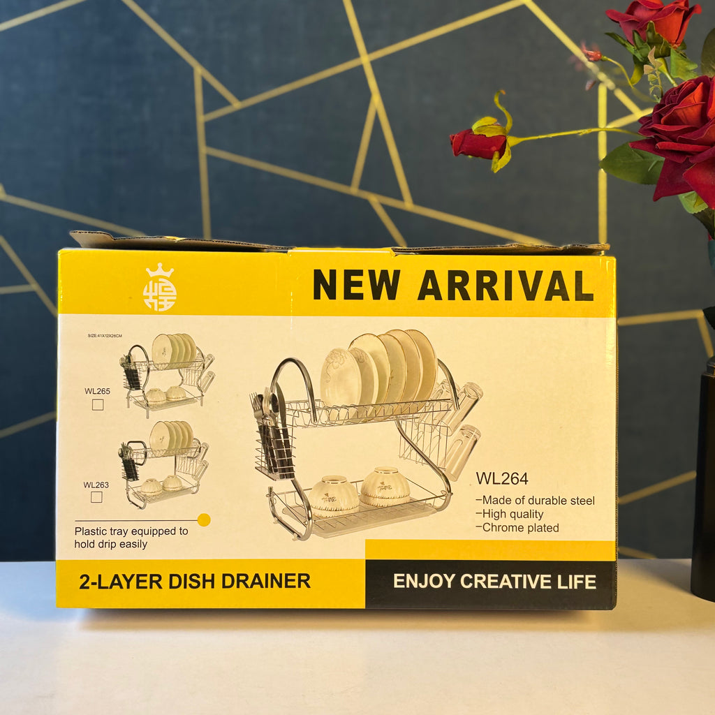 2 layer dish drainer rack-WL264