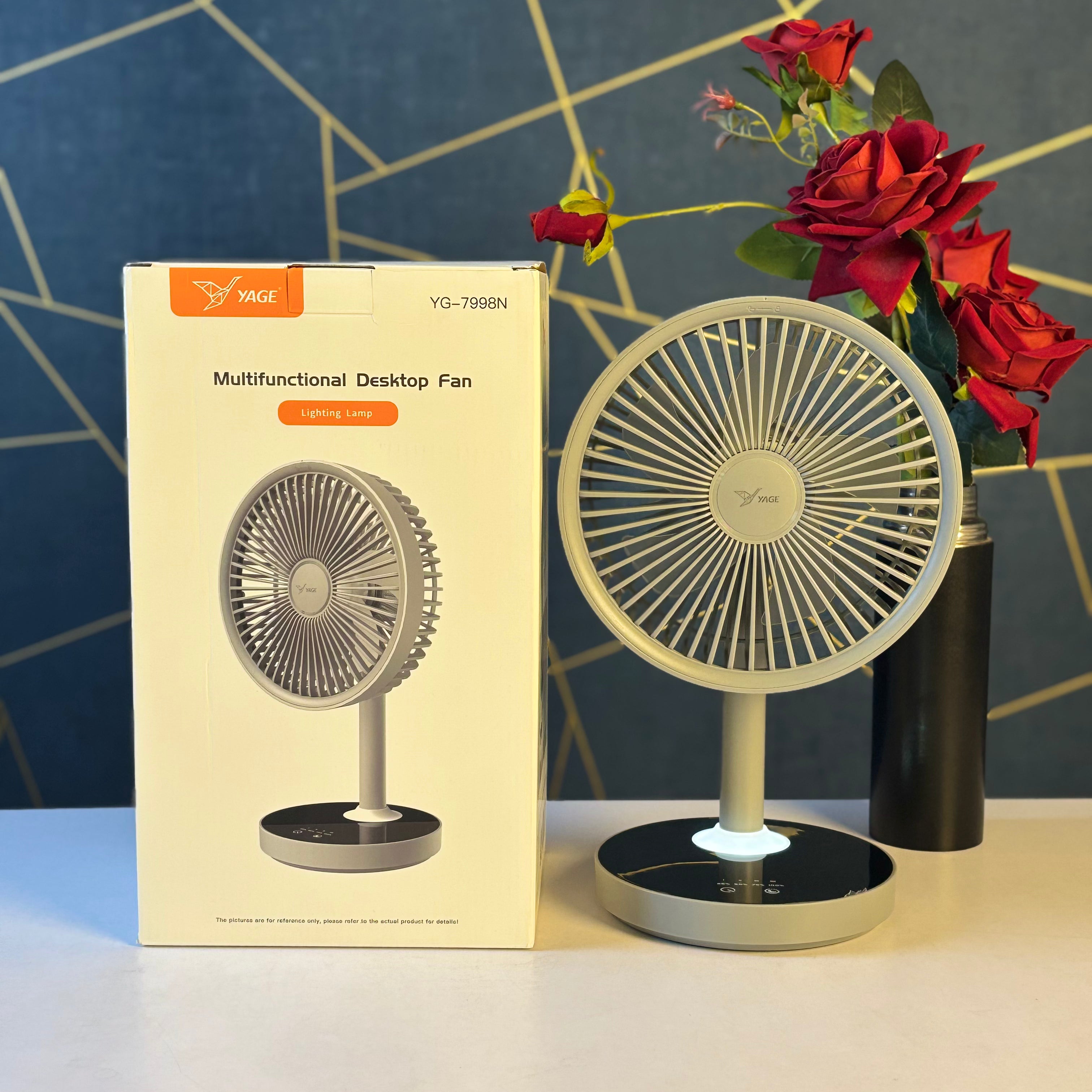yage multifunctional desktop lighting fan-YG7998N