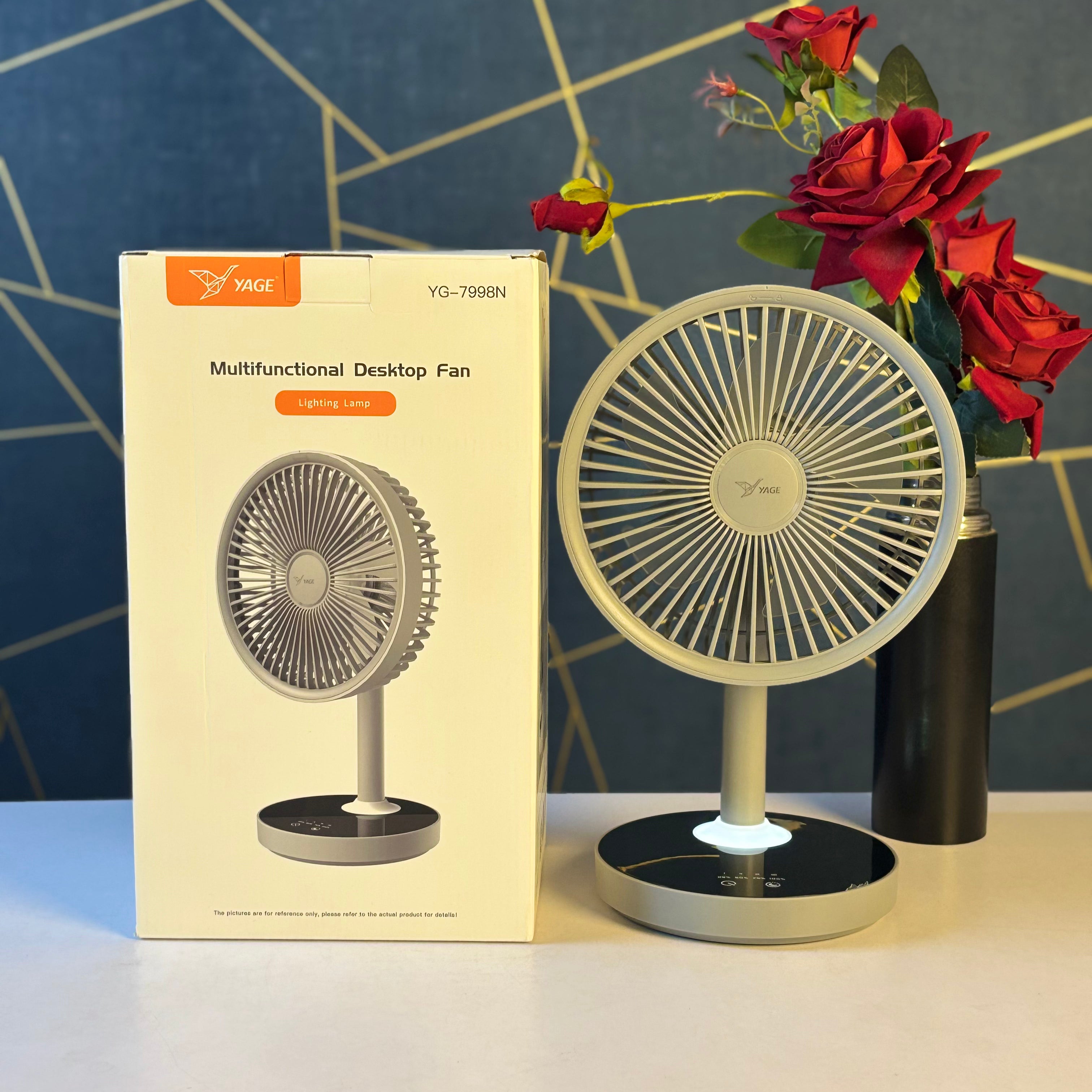 yage multifunctional desktop lighting fan-YG7998N